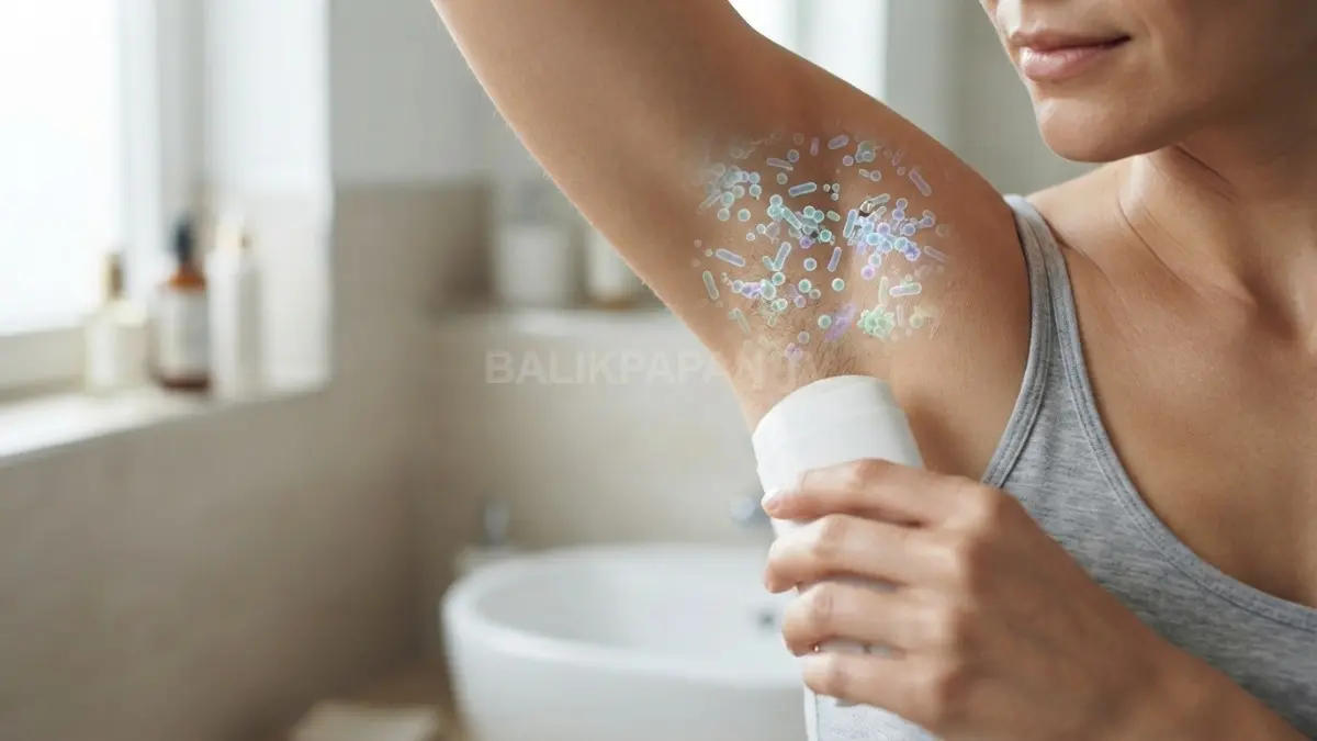 Aplikasi antiperspiran secara rutin membantu menjaga keseimbangan mikrobioma kulit ketiak agar tetap segar. (BTV/Ai)