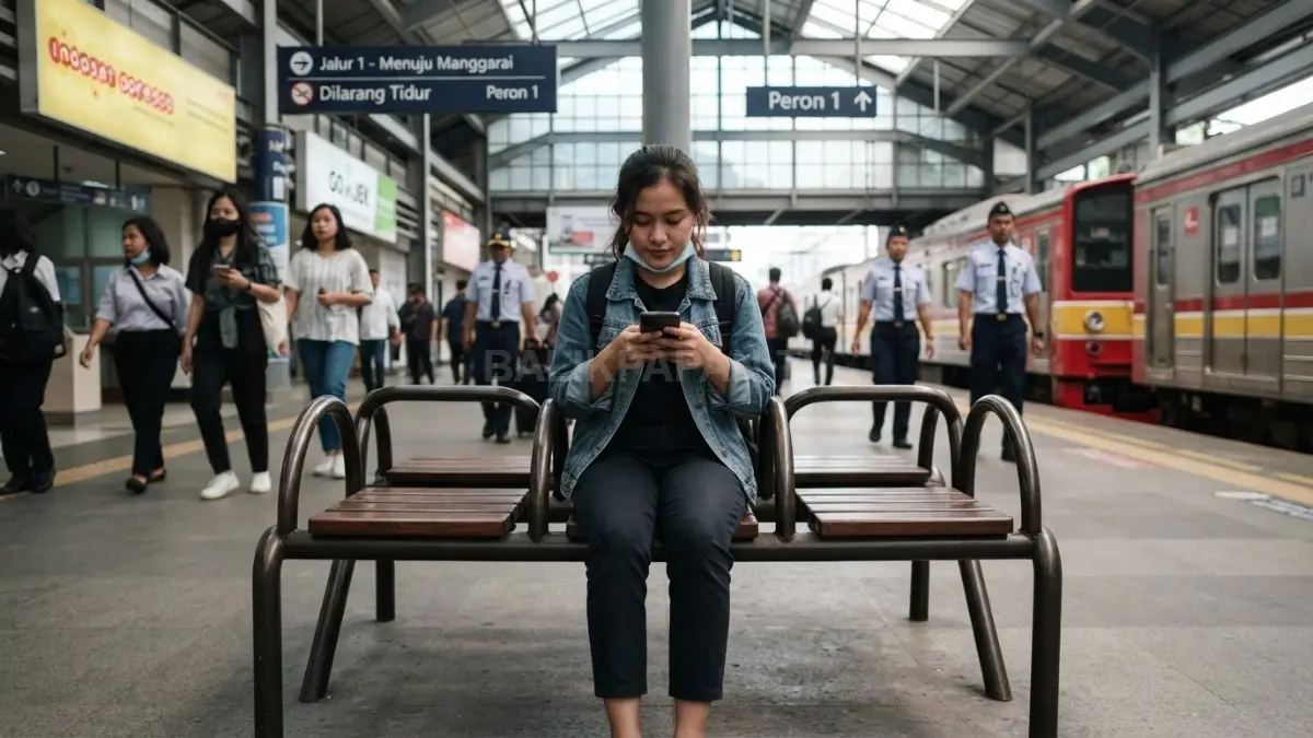 Bangku berukuran sempit dirancang untuk satu pengguna sekaligus mengurangi kemungkinan berbaring lebih lama diatasnya nyaman (BTV/AI