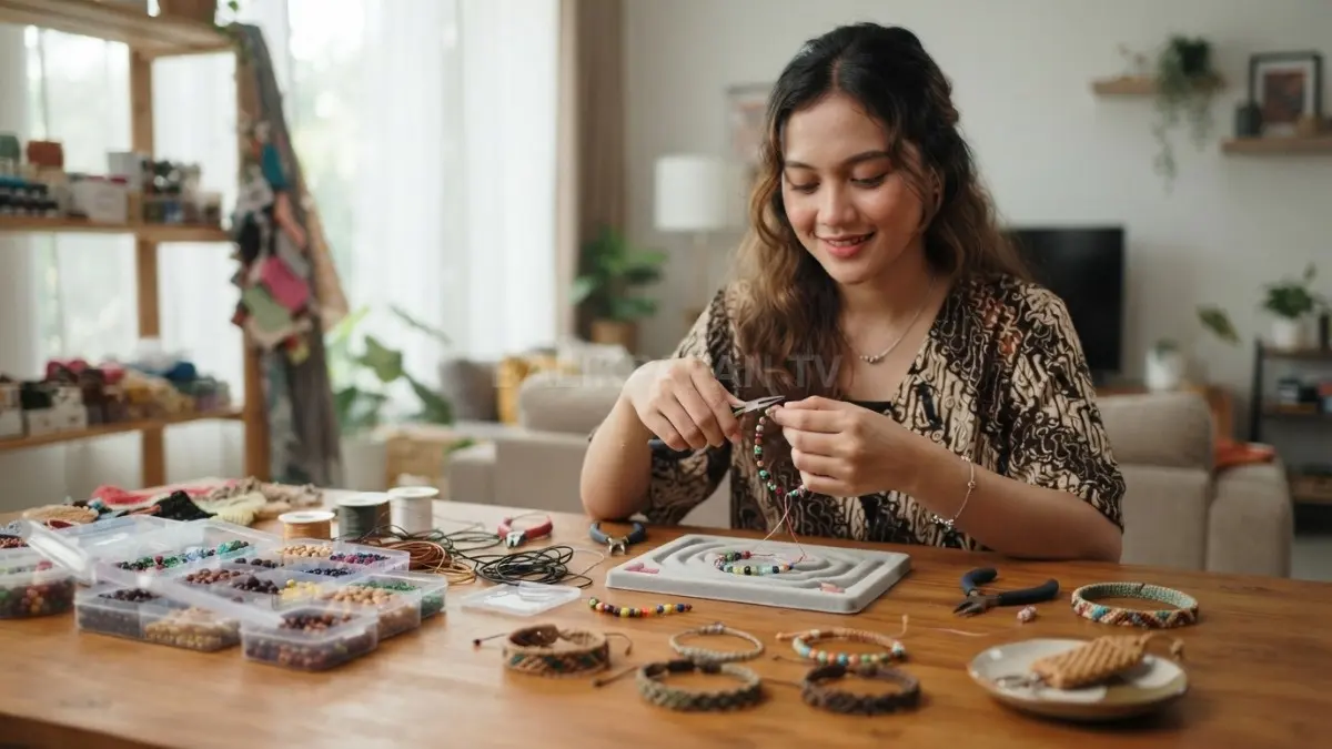 Dari manik-manik kecil, lahir karya unik hasil kreativitas sendiri. (BTV/AI)