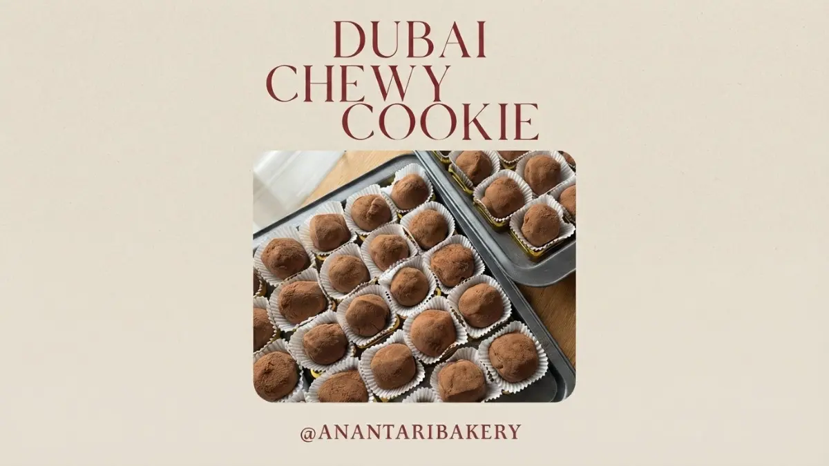 Dubai Chewy Cookie menghadirkan dessert modern bertekstur chewy dengan inspirasi tren kuliner global.