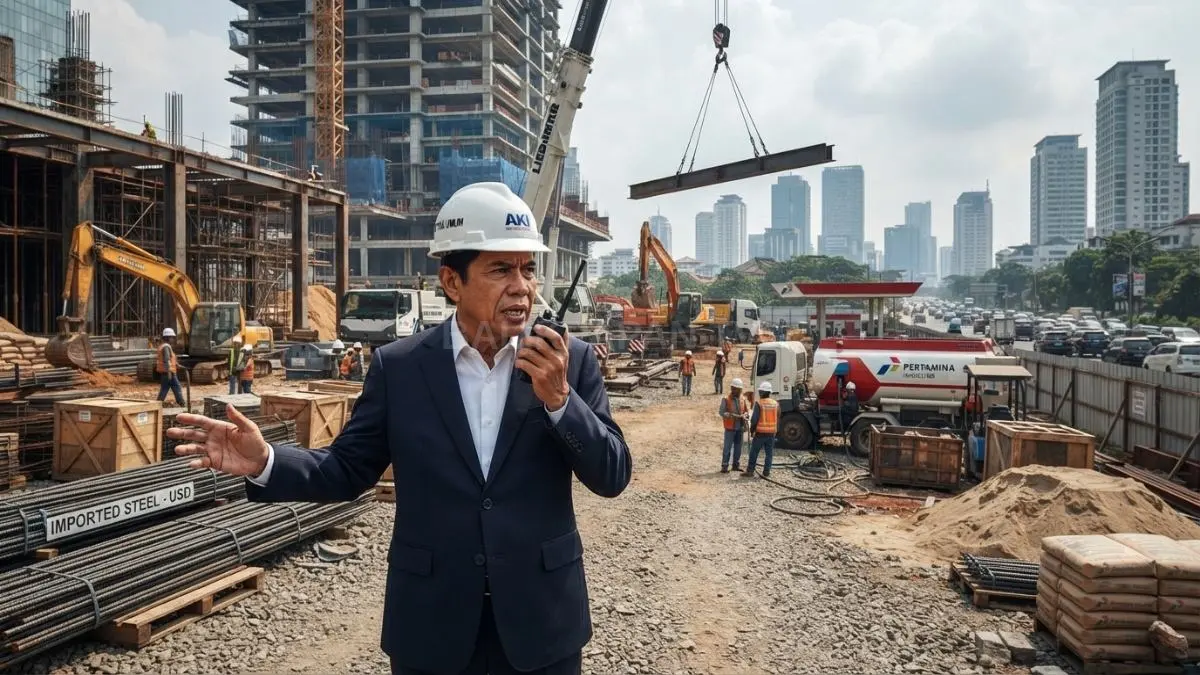 Gejolak geopolitik global memicu kenaikan harga material konstruksi dan biaya logistik kontraktor nasional melonjak signifikan [BTV:AI]