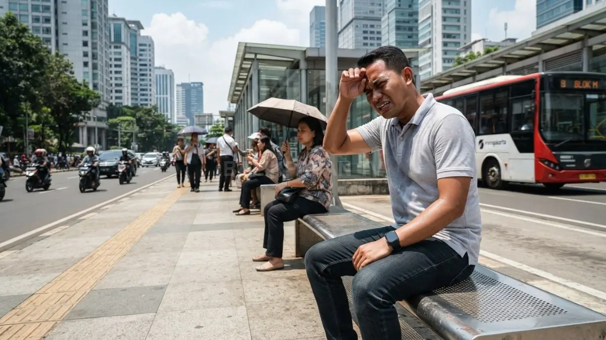 Material logam tanpa bantalan tahan cuaca, namun membatasi kenyamanan pengguna saat cuaca ekstrem sepanjang hari (BTV/AI)