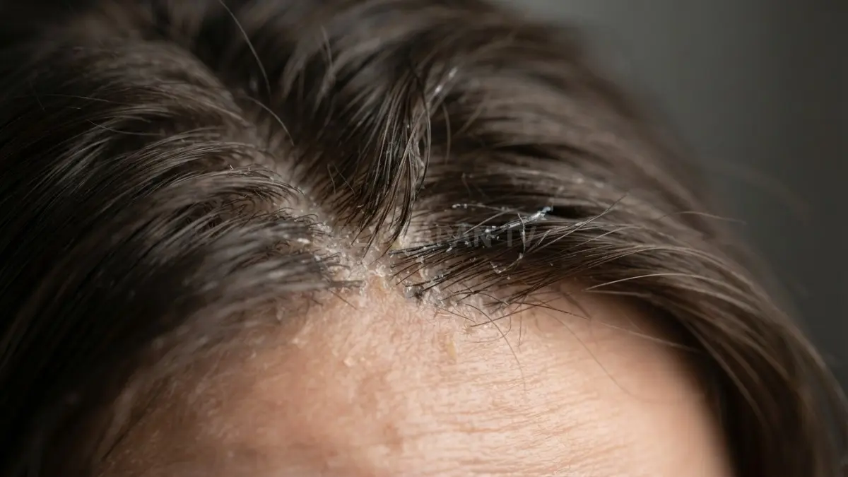 Penumpukan ketombe, minyak, serta sisa produk pada kulit kepala dapat mengganggu kesehatan akar rambut. (BTV/Ai)