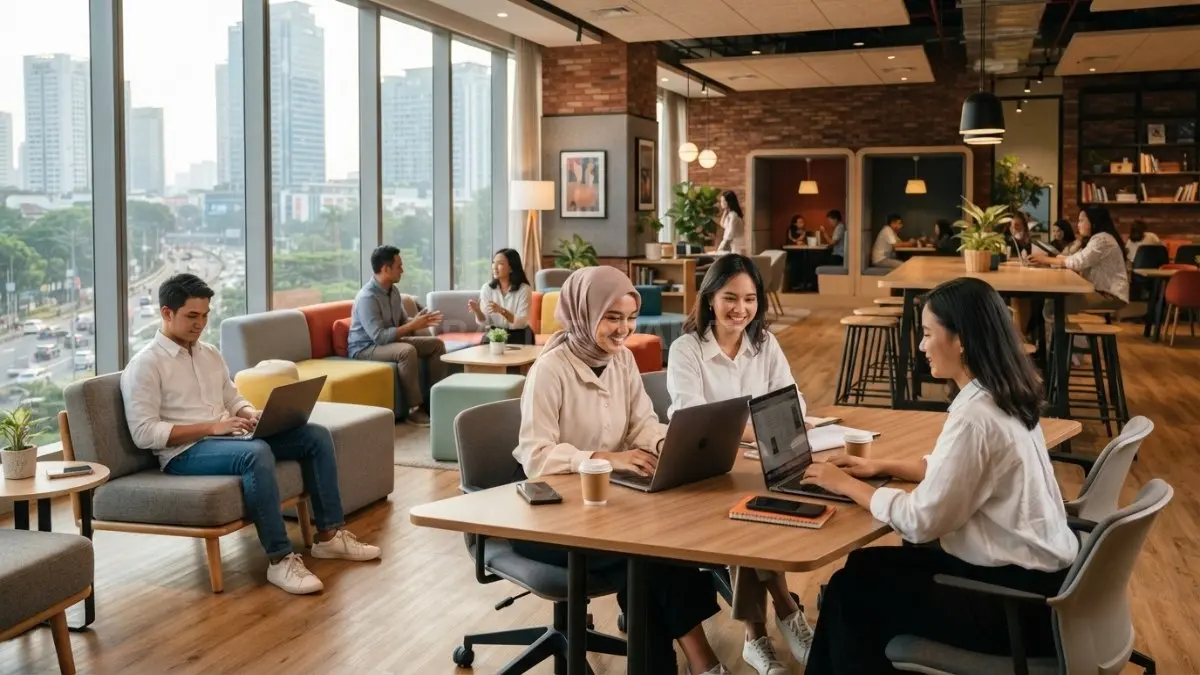 Area duduk fleksibel menghadirkan kenyamanan maksimal untuk bersantai bekerja sekaligus berkumpul bersama keluarga nyaman (BTV/AI)