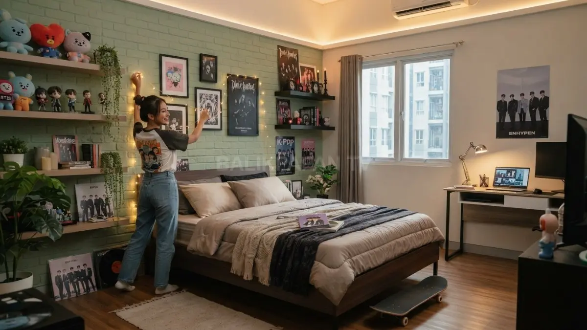Dekorasi kamar bergaya aesthetic hingga gothic memerlukan perencanaan biaya sesuai kebutuhan furnitur dan aksesori. (BTV/AI)
