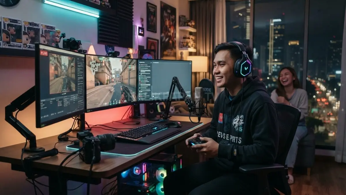 Gaming menghadirkan peluang kreatif melalui live streaming ulasan perangkat dan komunitas terus berkembang pesat (BTV/AI)