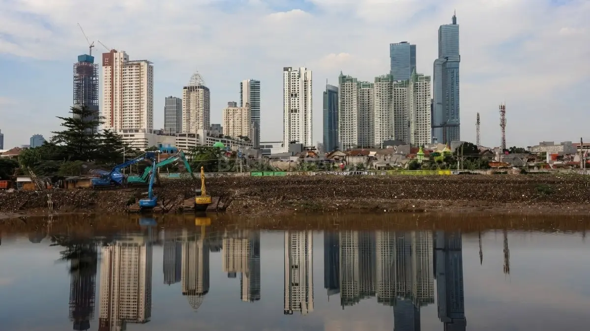 Gedung perkantoran mencerminkan optimisme pertumbuhan ekonomi Indonesia meski menghadapi tekanan global berkelanjutan sepanjang 2026. [BTV:AI]