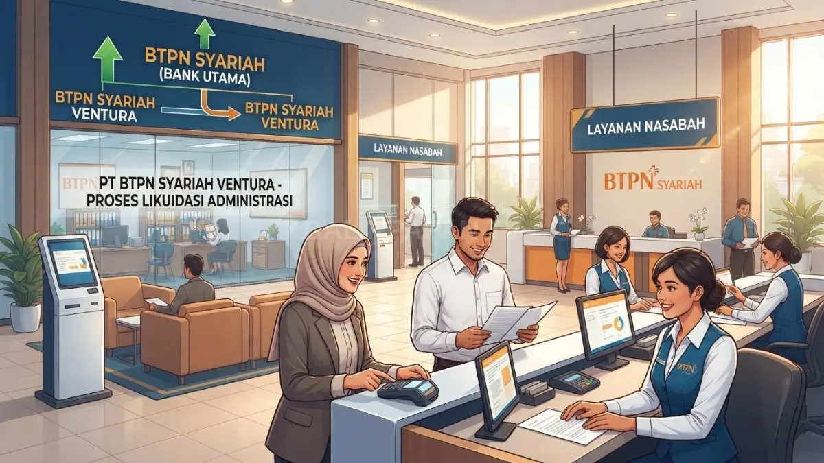 Ilustrasi BTPN Syariah memastikan operasional perbankan tetap berjalan normal meski anak usaha dilikuidasi tanpa gangguan layanan [BTV:AI]