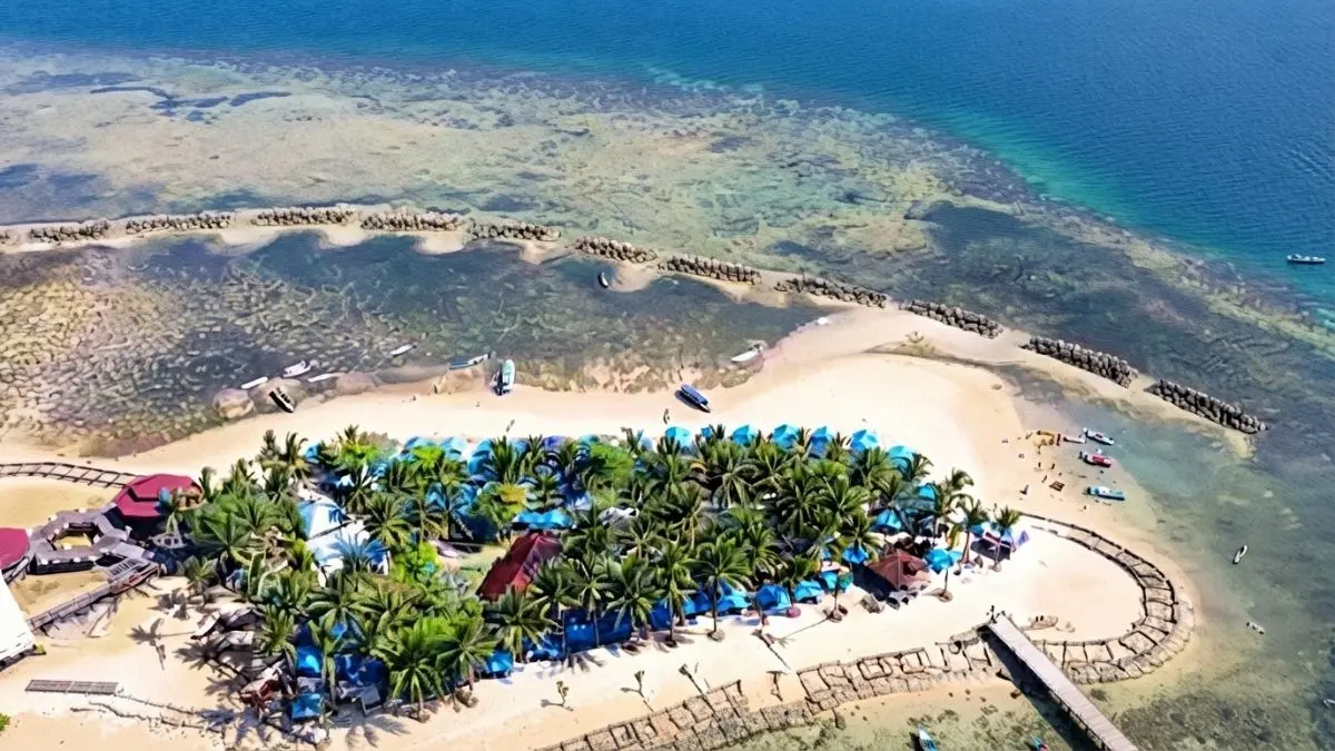 Panorama Pulau Beras Basah dengan pasir putih dan laut jernih menjadi daya tarik wisatawan. (BTV/AI)