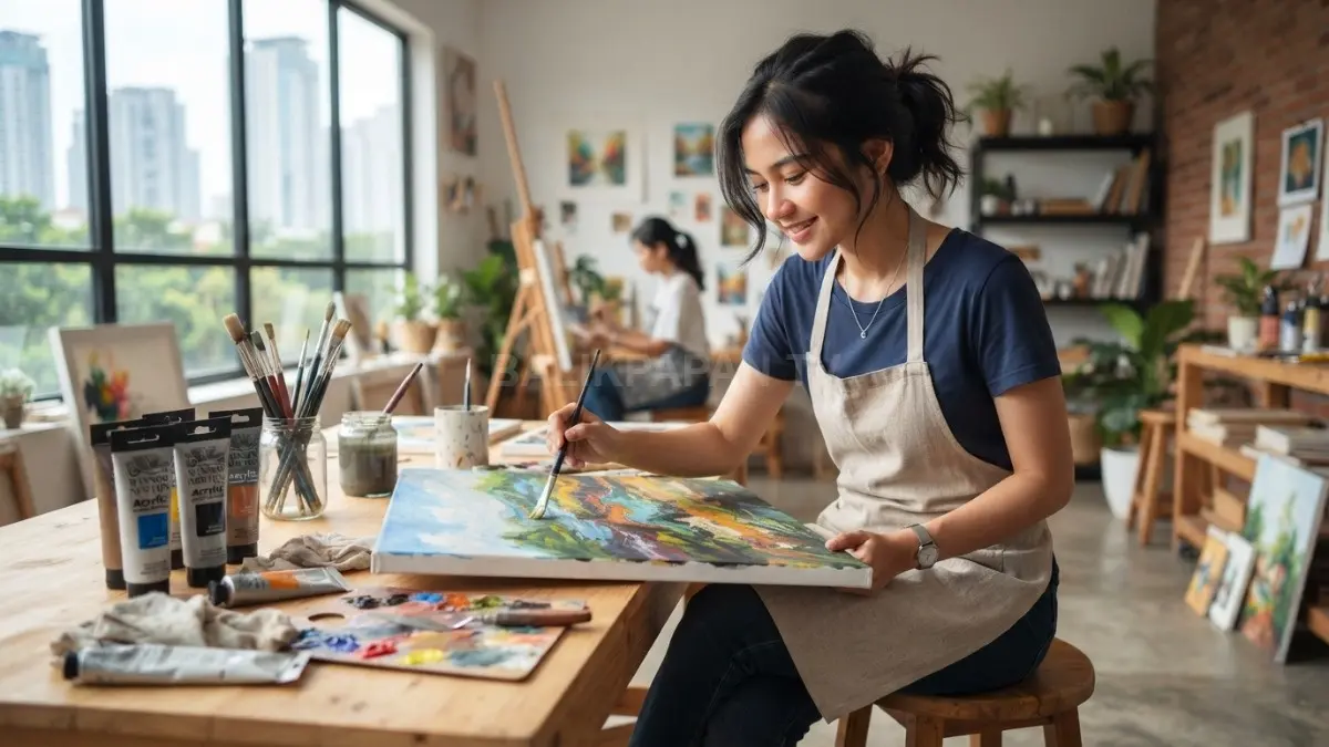 Pelajari dasar secara konsisten, berlatih setiap hari, eksplorasi berbagai teknik dengan sabar rutin berkembang (BTV/AI)
