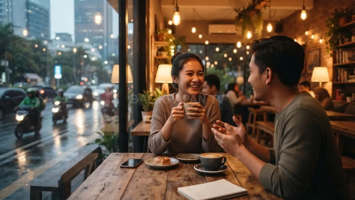 Pencahayaan hangat menciptakan suasana nyaman, estetik, menenangkan, sekaligus membuat pengunjung betah menikmati suasana kafe (BTV/AI)