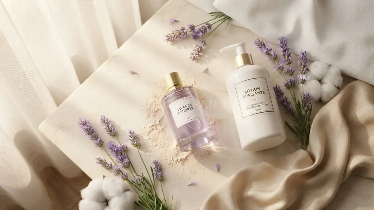 Perpaduan body lotion lavender dan parfum menghadirkan sensasi aroma menenangkan yang mewah serta anggun. (BTV/Ai)