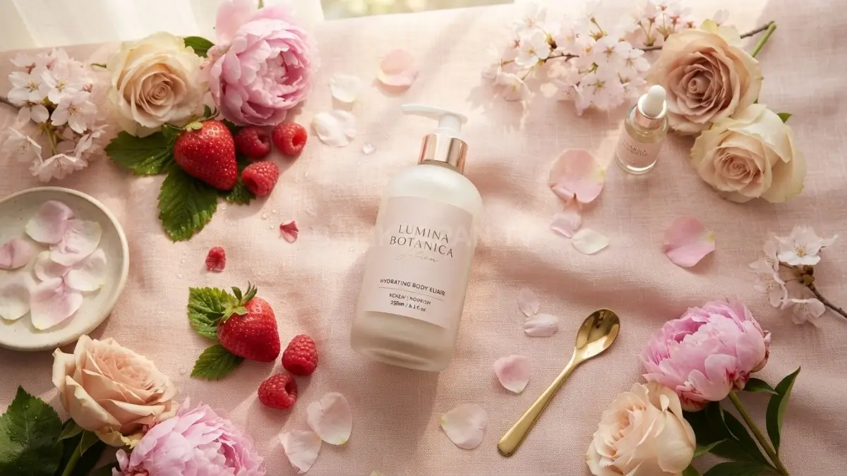 Perpaduan kemewahan body lotion beraroma buah dan bunga menghadirkan kelembapan serta kesegaran alami kulit. (BTV/Ai)