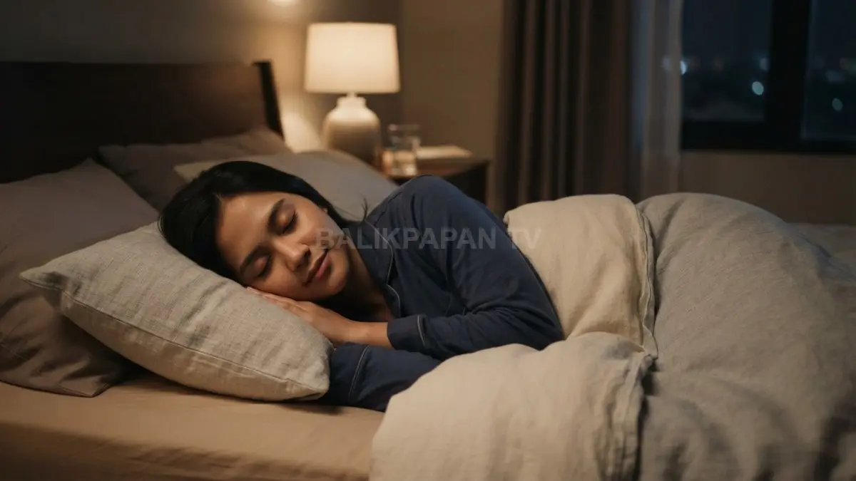 Tidur cukup dengan jadwal teratur membantu pemulihan tubuh, menjaga energi, fokus, dan kesehatan mental harian. (BTV/AI)
