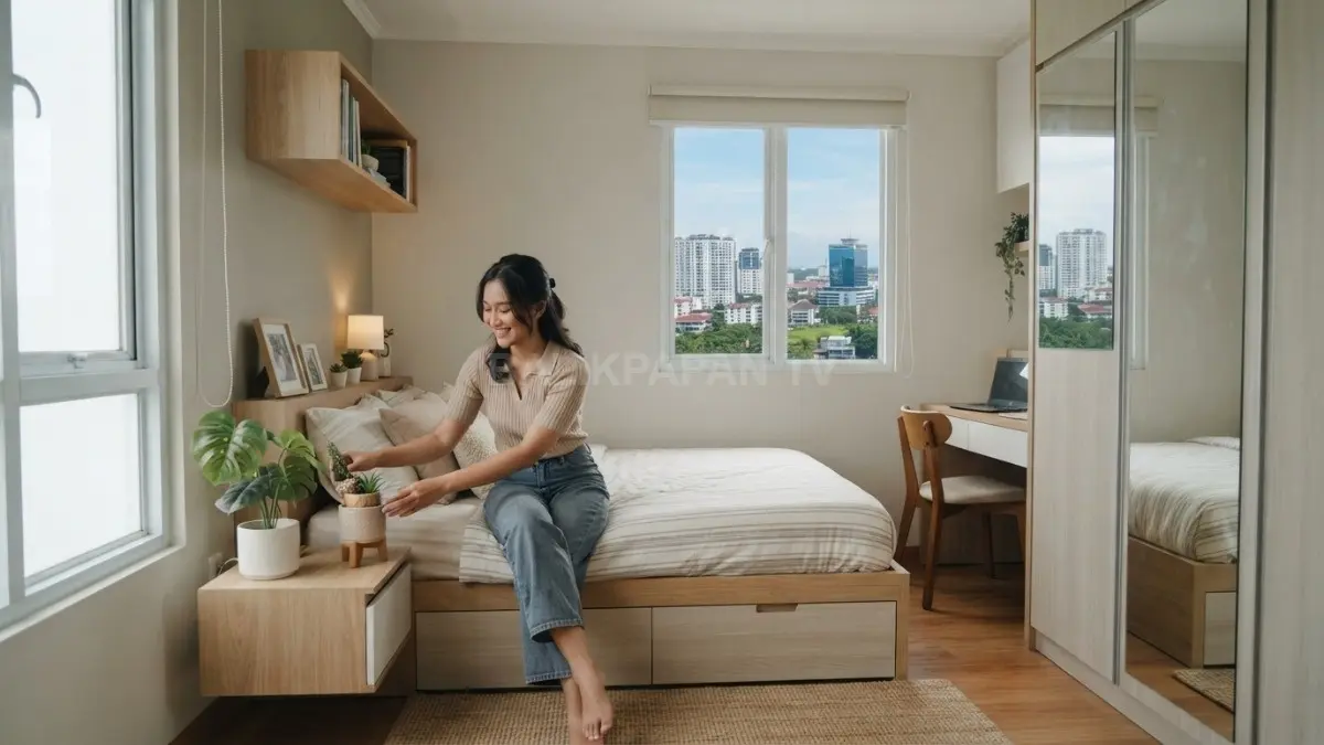 Trik dekorasi tepat membuat kamar sempit terasa lebih luas dan nyaman setiap hari selalu (BTV/AI).