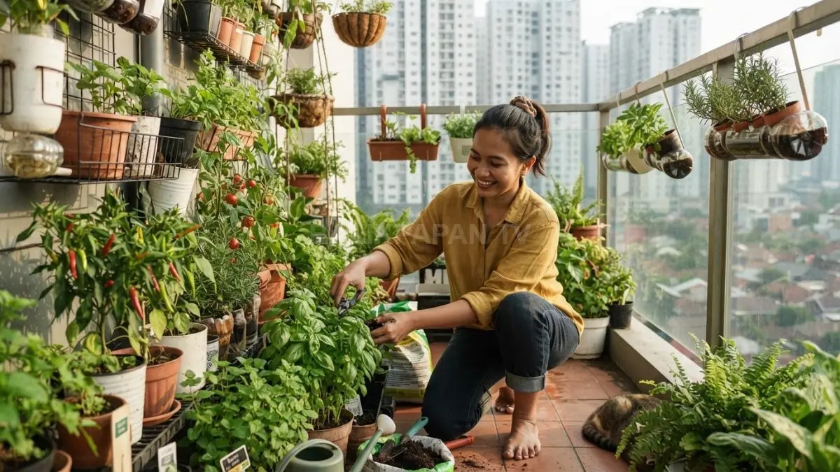 Ubah lahan sempit menjadi kebun produktif, hijau, asri, dan menghasilkan panen segar sepanjang tahun (BTV/AI).