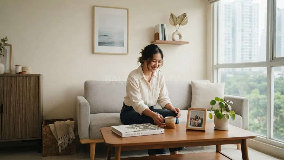 Dekorasi rumah cozy mengutamakan elemen bermakna untuk menciptakan ruang nyaman tanpa tampilan berlebihan. (BTV/AI)