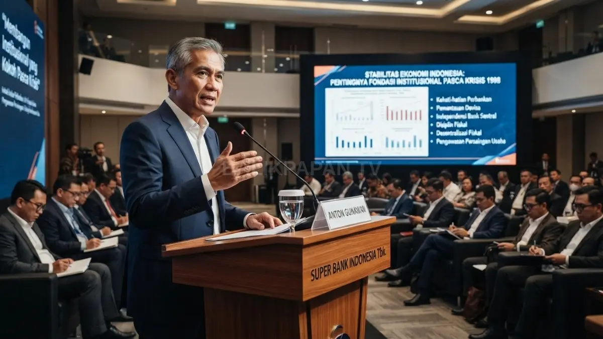 Anton Gunawan menyoroti fondasi institusi ekonomi untuk menjaga stabilitas dan mencegah misalokasi sumber daya nasional. [BTV]