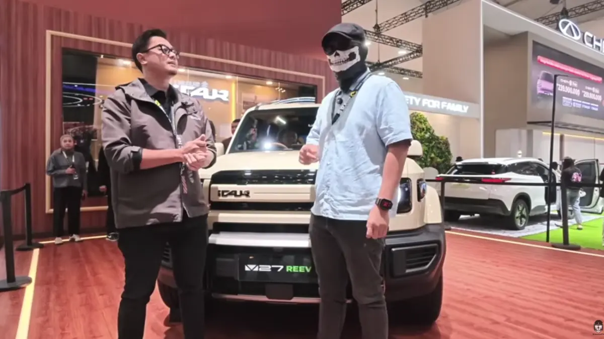 iCAR V27 hadir sebagai SUV listrik adventure dengan teknologi range extender dan kemampuan melintasi genangan hingga 600 mm [BTV:AI]