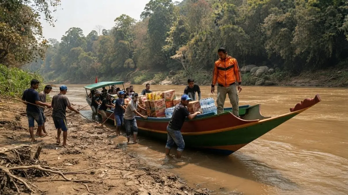 Kemarau Bikin Sungai Mahakam Surut, Kebutuhan pangan terhambat