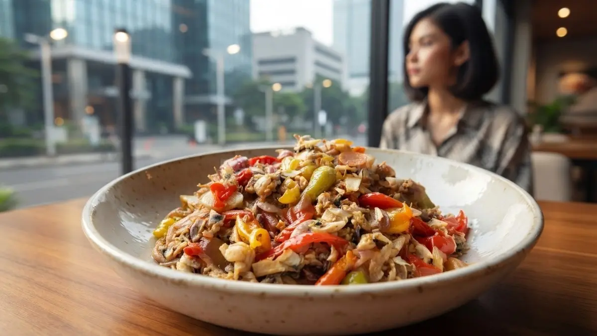 Ale-Ale Ketapang diolah menjadi sajian berbumbu yang menggambarkan kekayaan kuliner pesisir Kalimantan Barat. (BTV/AI)