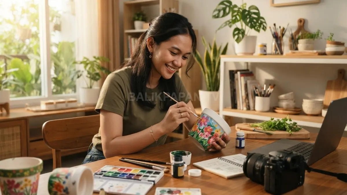 Inspirasi hobi kreatif di rumah membuat waktu luang lebih seru, produktif, dan membantu mengasah kreativitas setiap hari (BTV/AI)

