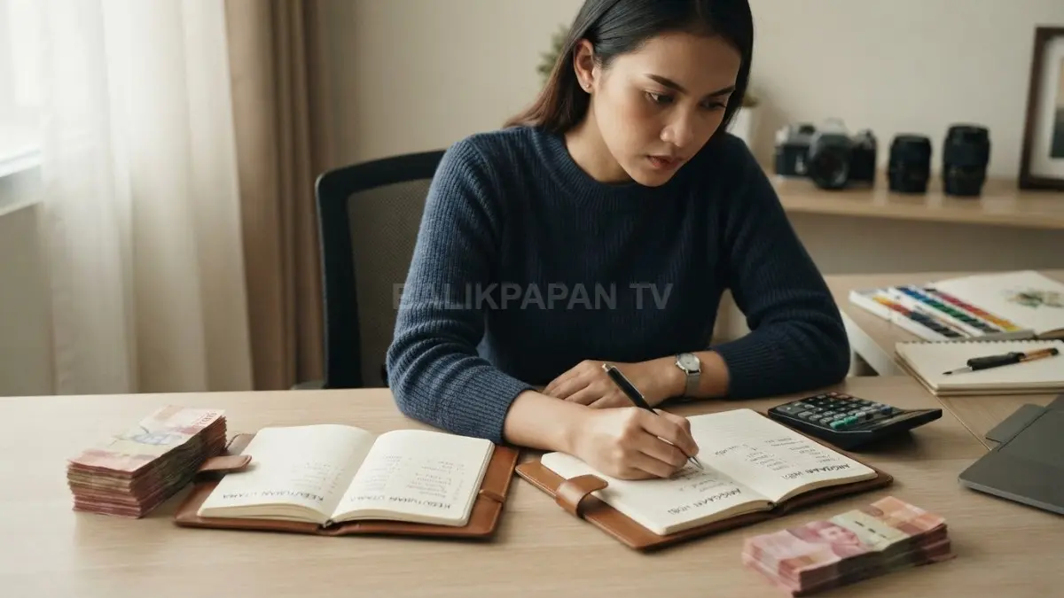 Seseorang mengatur anggaran hobi secara terencana agar pengeluaran terpantau dan kebutuhan utama tetap terpenuhi setiap bulan. (BTV/AI)