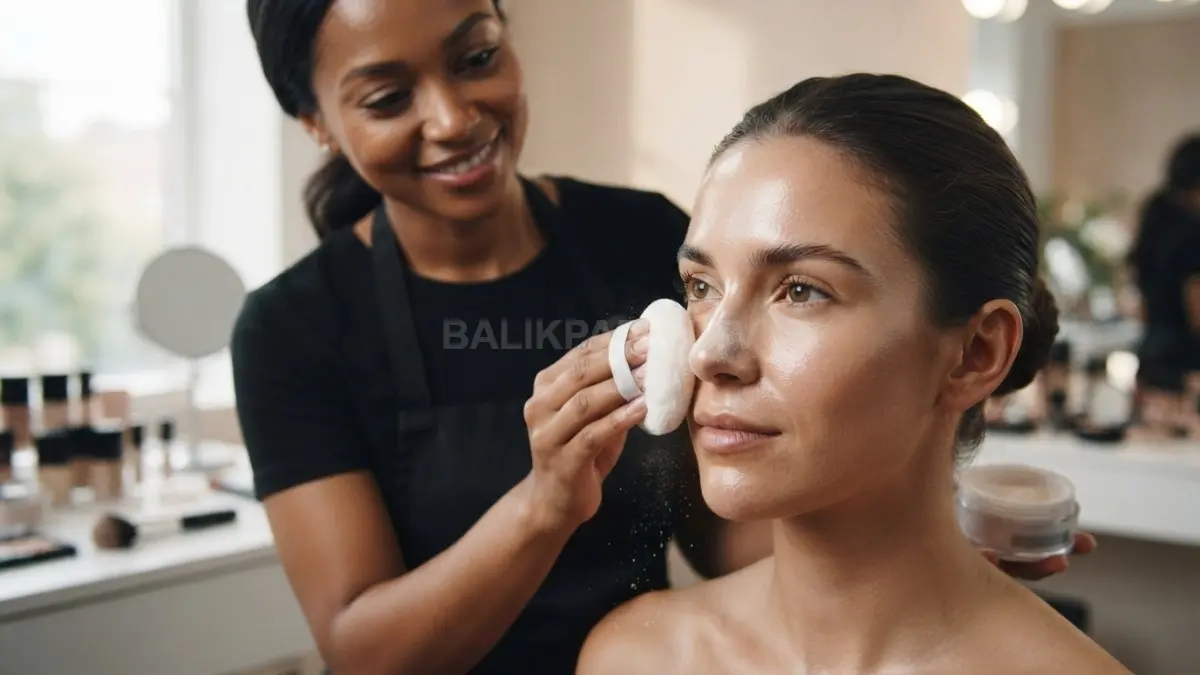 Setting powder membantu mengontrol minyak di T-zone agar makeup tetap rapi dan bebas kilap sepanjang hari. (BTV/AI)