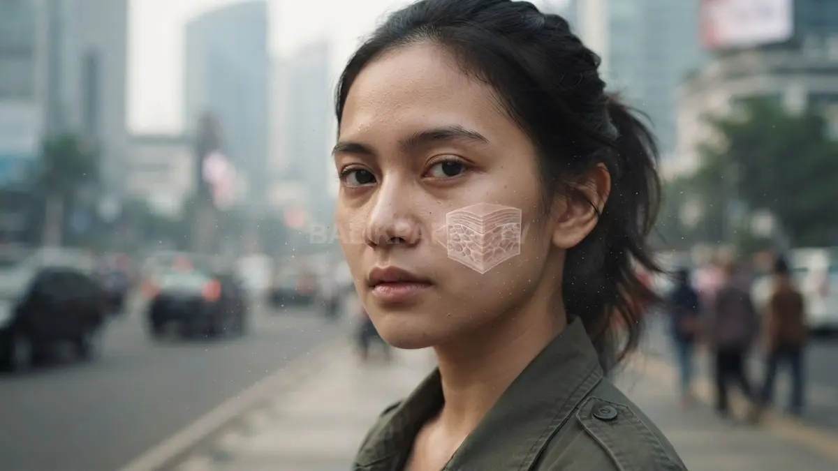 Kesehatan kulit wajah memerlukan perlindungan ekstra dari bahaya polusi udara yang tidak kasat mata. (BTV/Ai)