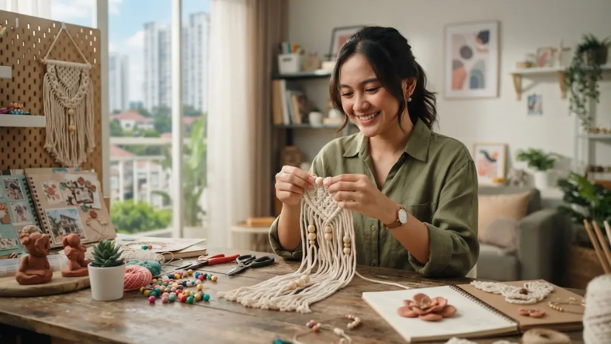 Membuat kerajinan tangan melatih kreativitas, ketelitian, dan keterampilan sekaligus membuka peluang menghasilkan karya bernilai (BTV/AI)
