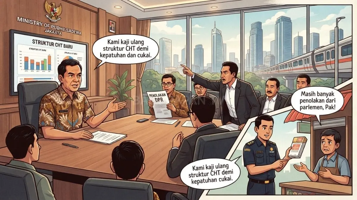 Pemerintah mengkaji layer baru cukai rokok untuk mengatur pasar ilegal dan memperkuat sistem tarif CHT [BTV:AI]