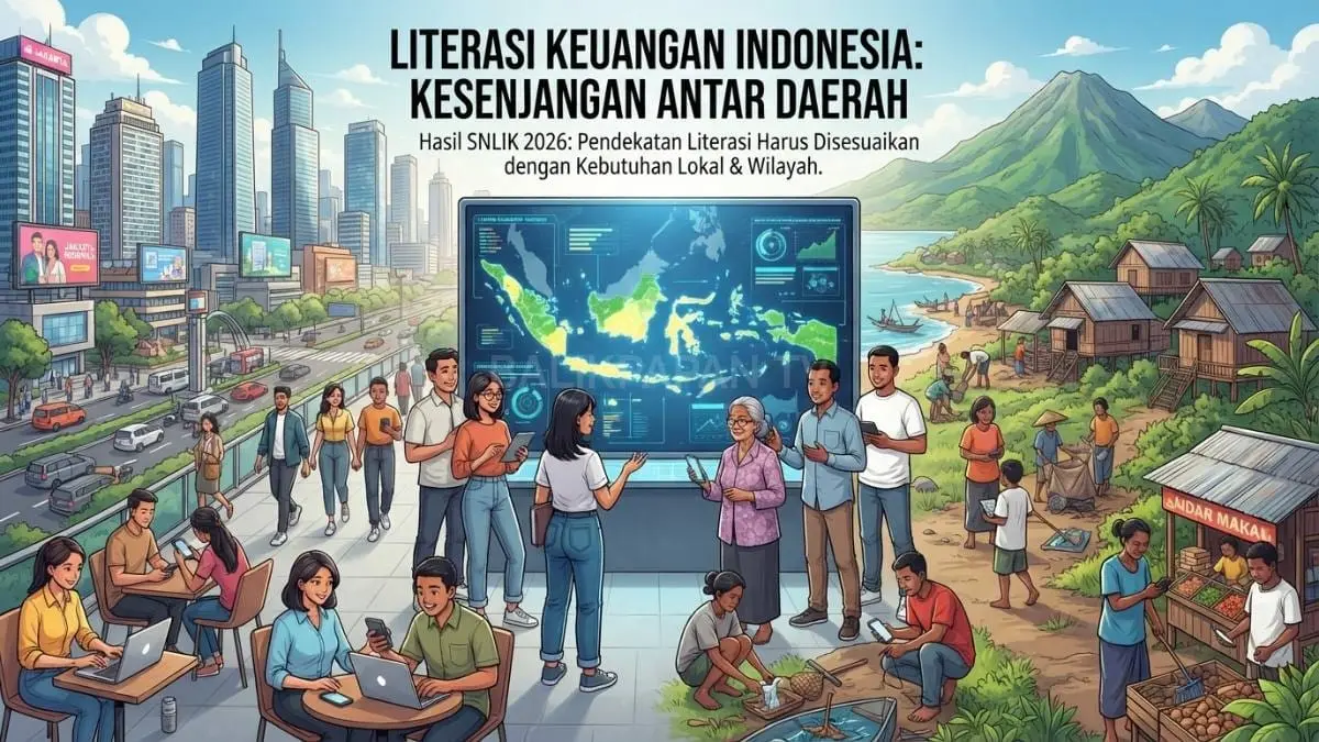 Perbedaan literasi keuangan antarwilayah mendorong penguatan edukasi sesuai karakteristik dan kebutuhan masyarakat daerah. [BTV:AI]