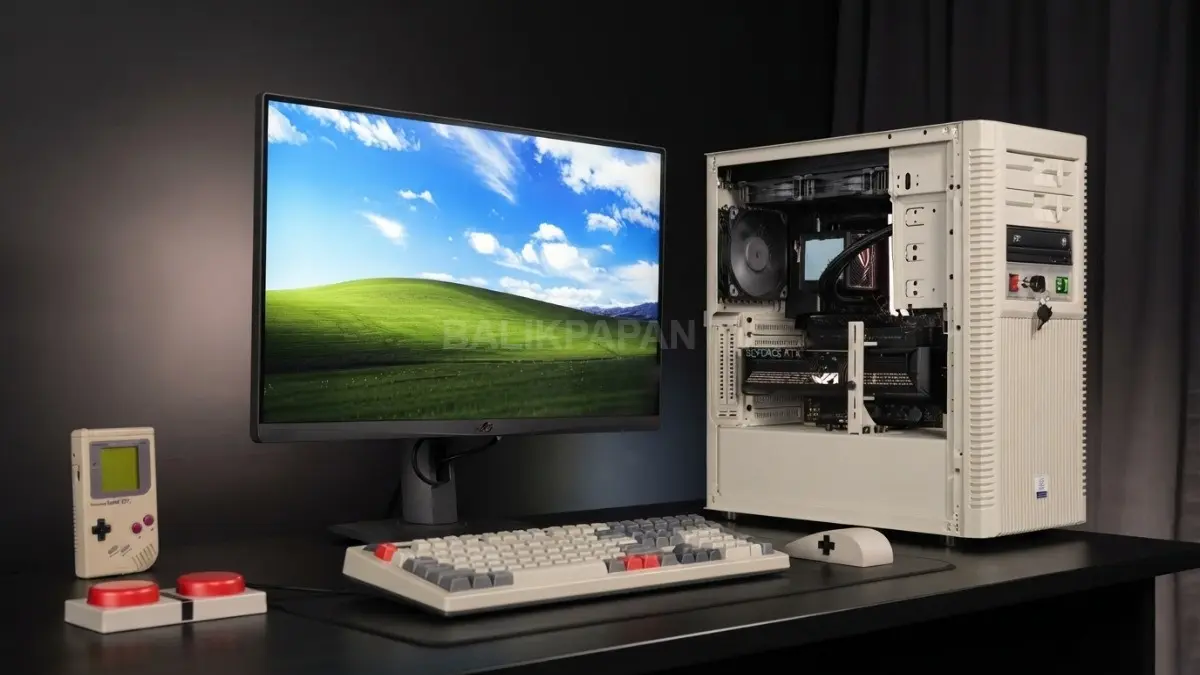 Thermaltake Retro 260 mudah dirakit dan tampil ikonik dengan warna ivory, membawa nuansa PC klasik era 1990-an. (BTV/AI)