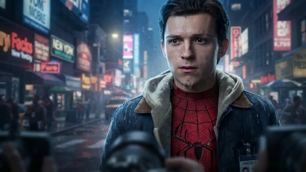 Tom Holland kembali sebagai Peter Parker dalam Spider-Man: Brand New Day menghadapi kehidupan dan ancaman baru. (BTV/AI)