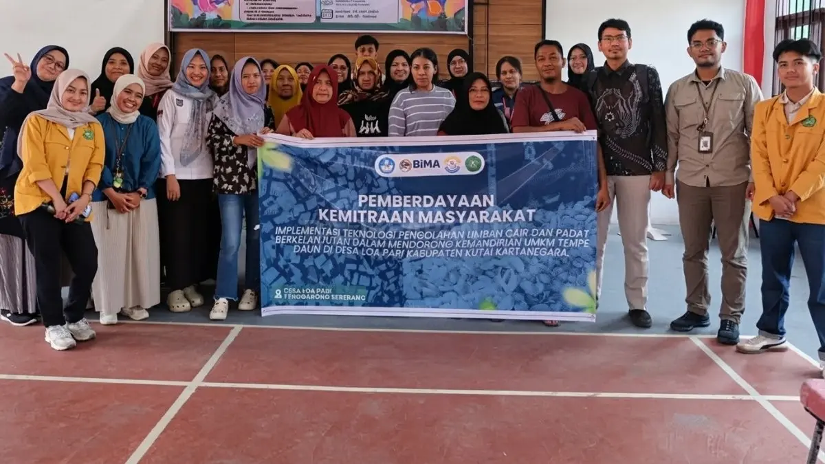 Unmul terapkan IPAL di UMKM tempe Loa Pari, atasi hingga 1.500 liter limbah cair produksi setiap hari. (BTV/AI)
