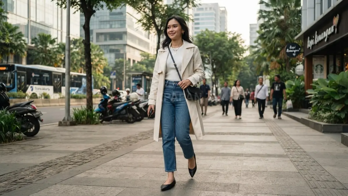 Ballet flats hadir dengan desain simpel, elegan, fleksibel, dan mudah dipadukan untuk berbagai gaya harian (BTV/AI).
