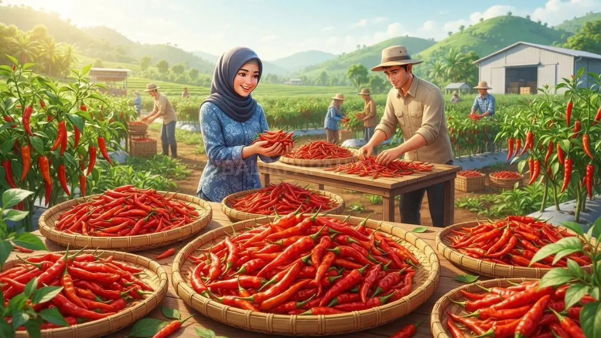 Ilustrasi produksi pertanian lokal PPU diperkuat untuk menjaga pasokan komoditas dan stabilitas harga pangan masyarakat (BTV/AI)