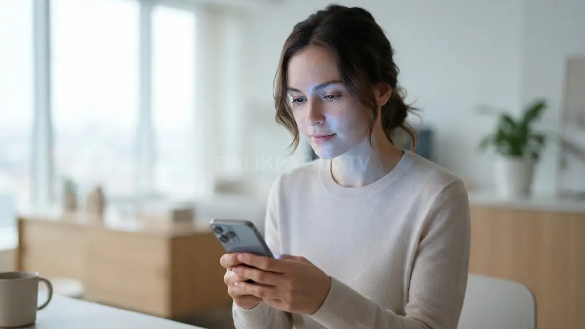 Paparan sinar biru dari layar ponsel berpotensi memengaruhi kesehatan serta proses penuaan kulit wajah. (BTV/Ai)