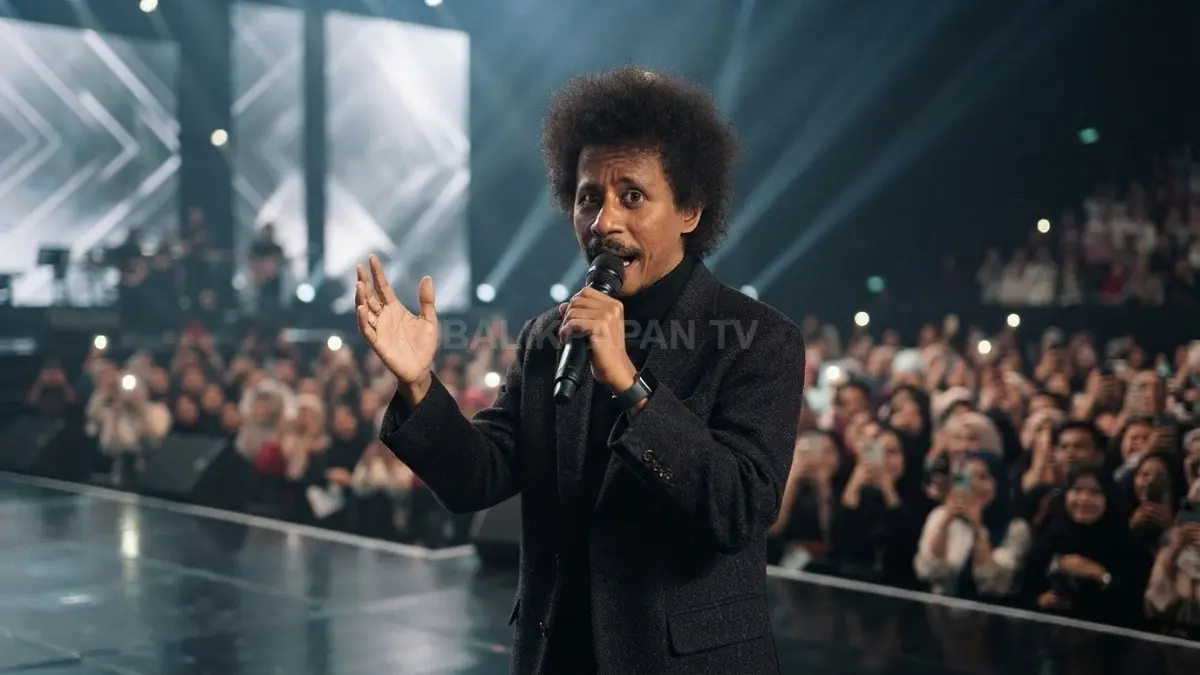 Raim Laode membawakan karya musiknya dalam perjalanan karier yang terus berkembang pada 2026. (BTV/AI)