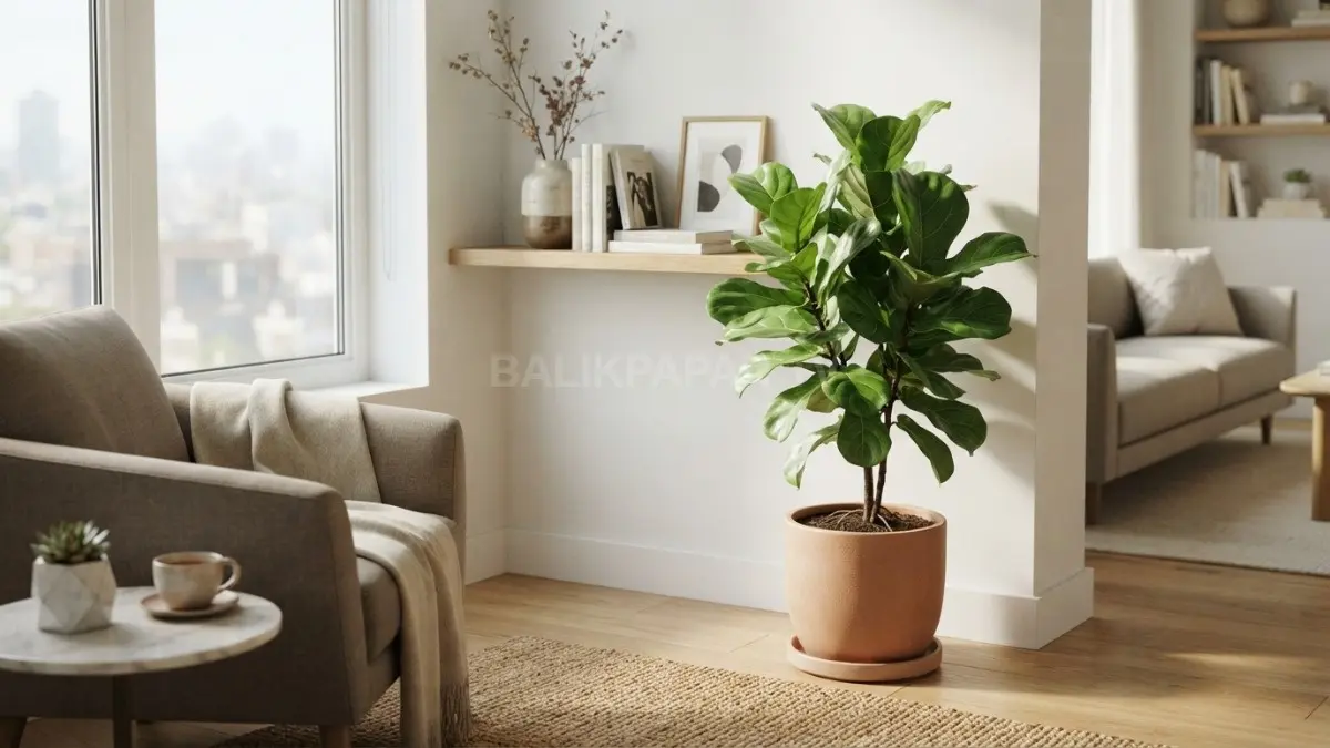 Tanaman hijau menghadirkan aksen alami, tekstur organik, dan kesegaran visual yang memperkaya interior rumah. (BTV/AI)