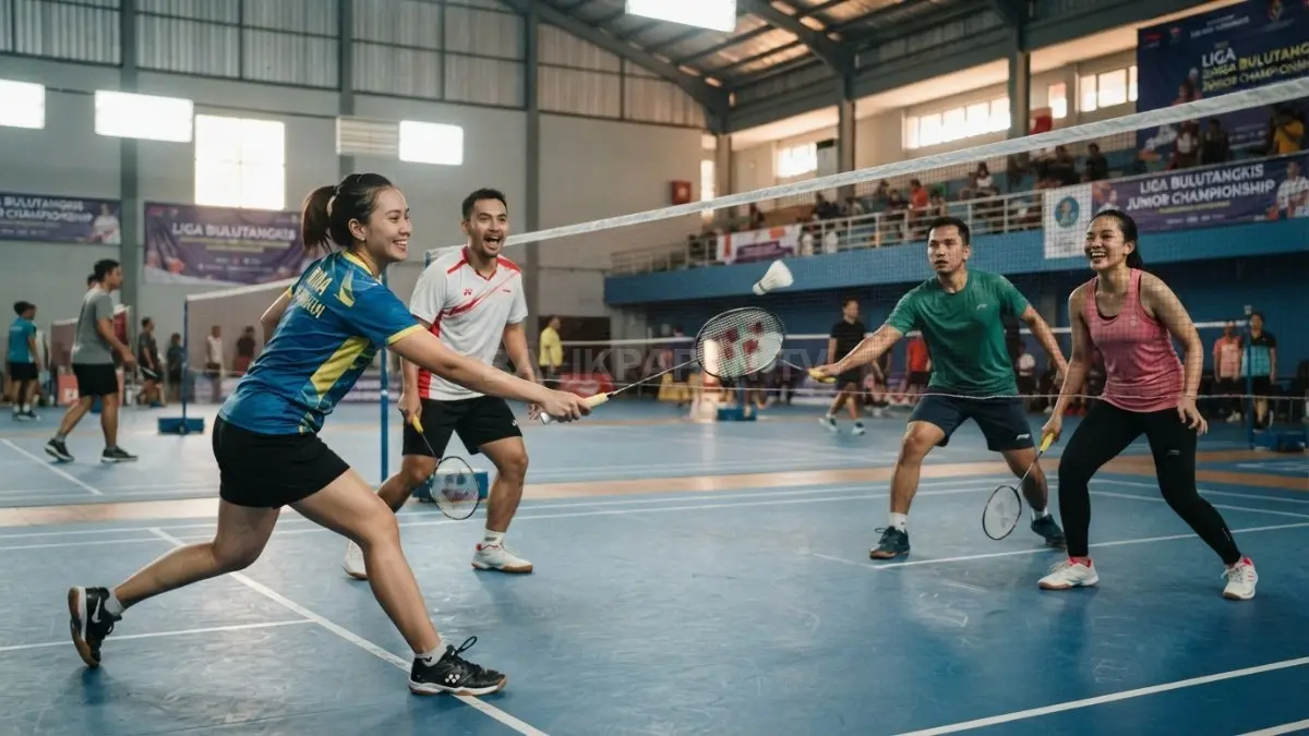 Badminton bersama teman menghadirkan aktivitas kompetitif, seru, interaktif, dan membuat semua peserta aktif bergerak bersama. (BTV/AI)
