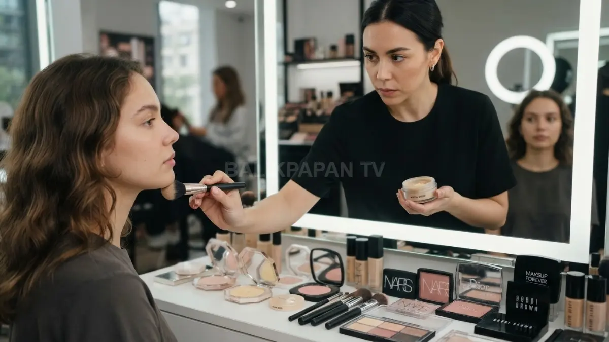 Bedak sesuai undertone warm, cool, atau neutral membantu menciptakan tampilan wajah yang lebih menyatu dan natural. (BTV/AI)