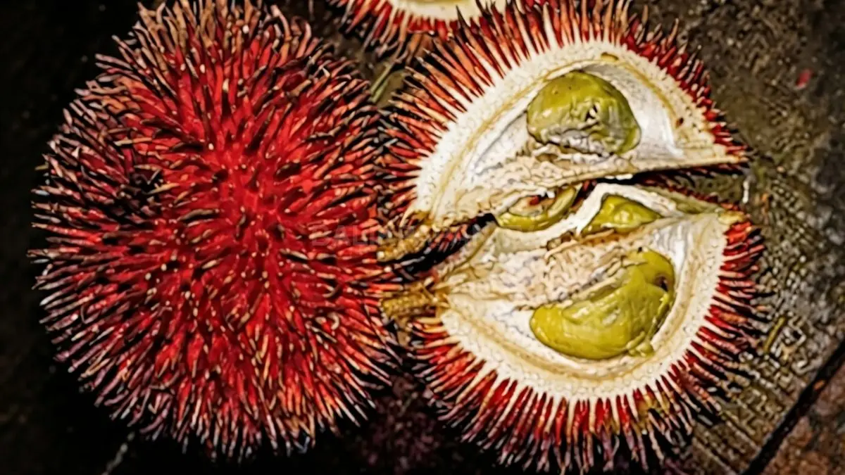 Buah lahung berkulit merah (BTV/AI)