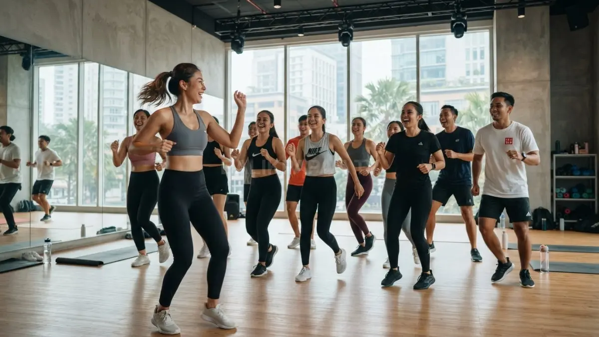 Dance workout bersama teman membuat tubuh tetap aktif, suasana ceria, dan olahraga terasa menyenangkan untuk diulang. (BTV/AI)
