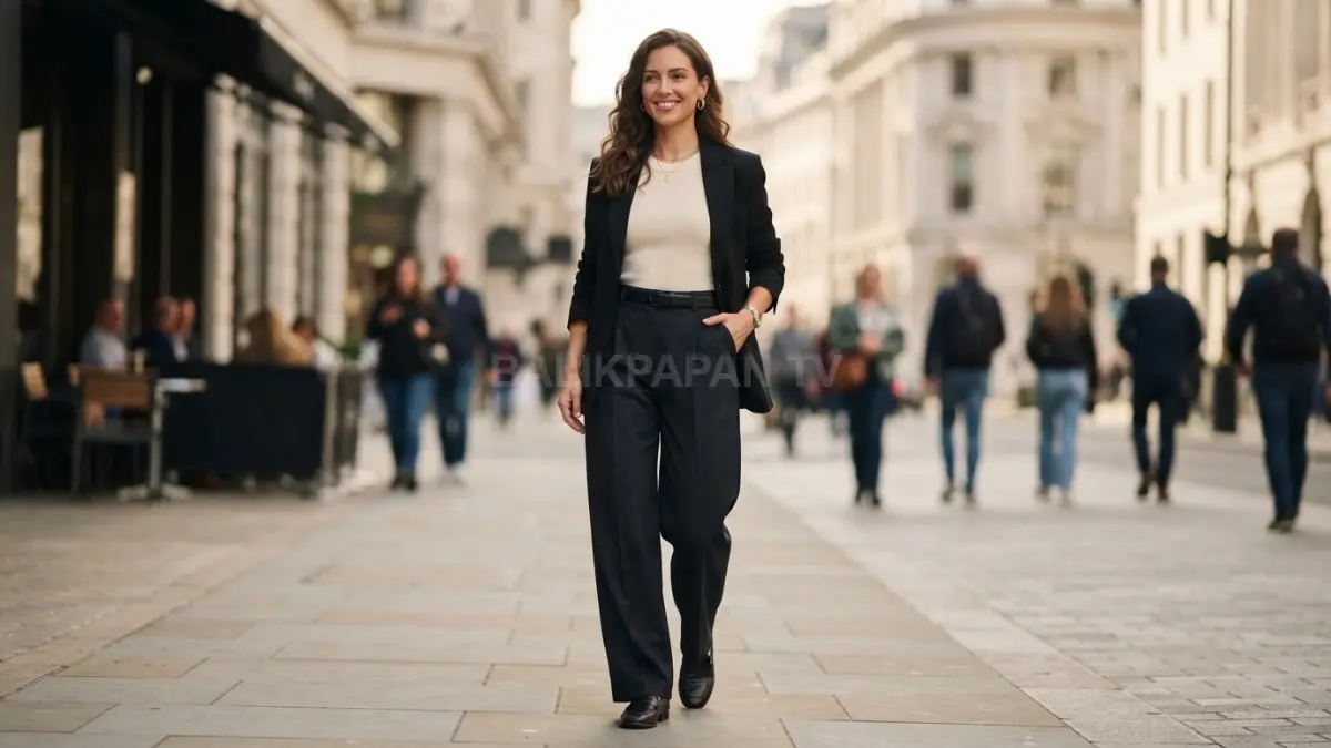 High-waist menata garis busana dengan proporsi seimbang, dipadukan atasan sesuai panjang torso dan posisi pinggang. (BTV/AI)