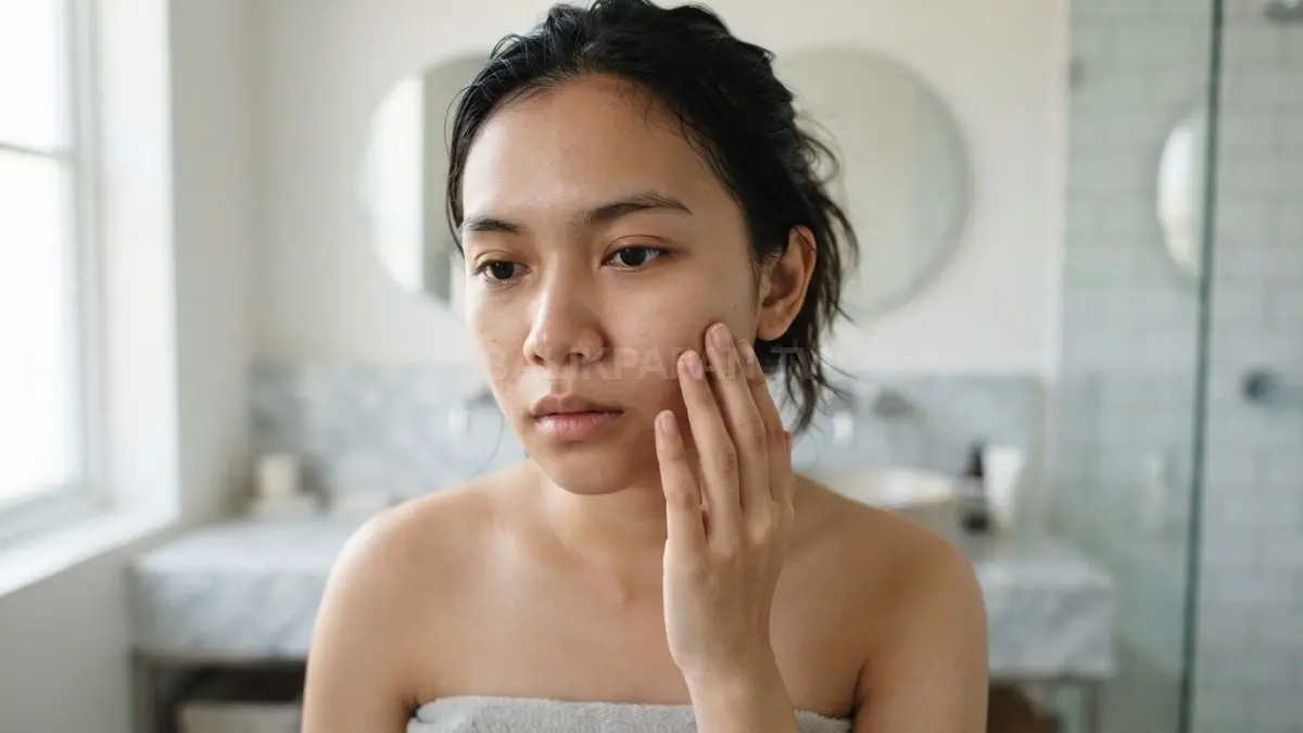 Kulit wajah normal cenderung terasa kering dan kaku setelah dibersihkan, butuh hidrasi segera. (BTV/Ai)