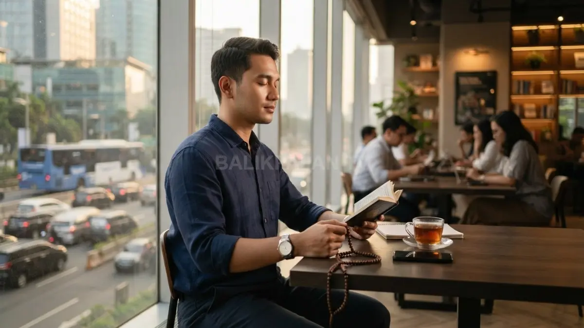 Membiasakan dzikir setiap hari membantu hati tetap tenang, dekat dengan Allah, dan konsisten beribadah (BTV/AI)
