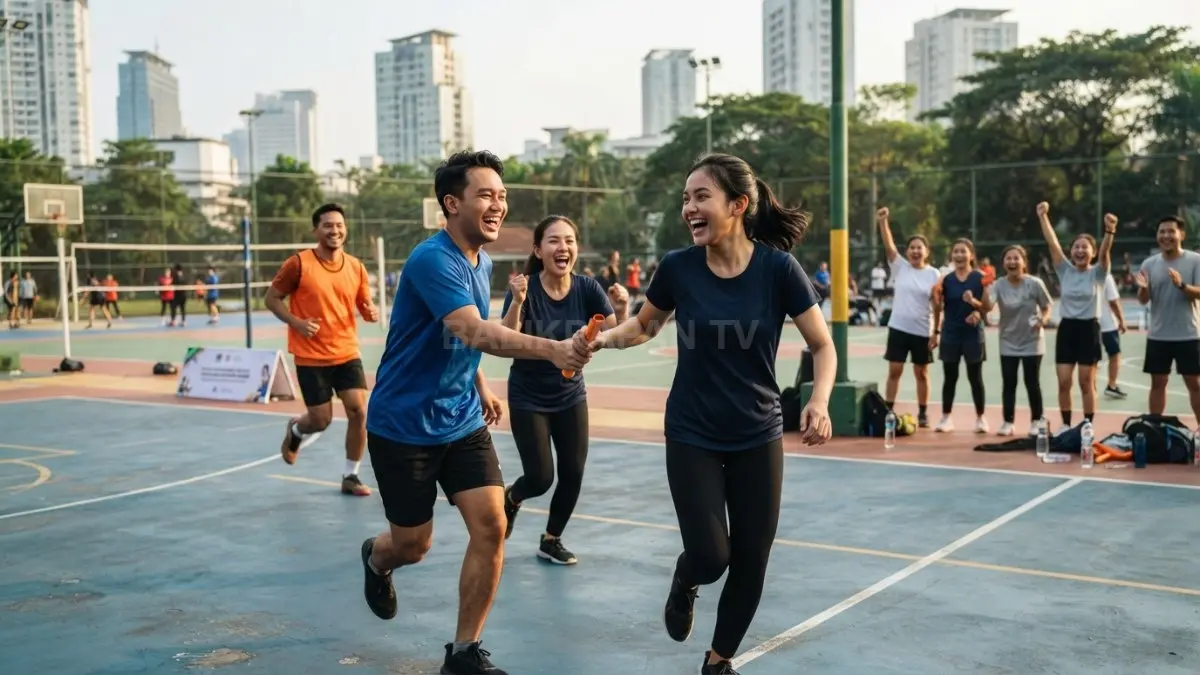Mini games olahraga membuat aktivitas bersama lebih seru melalui gerak, kompetisi, dan interaksi positif antar teman (BTV/AI).
