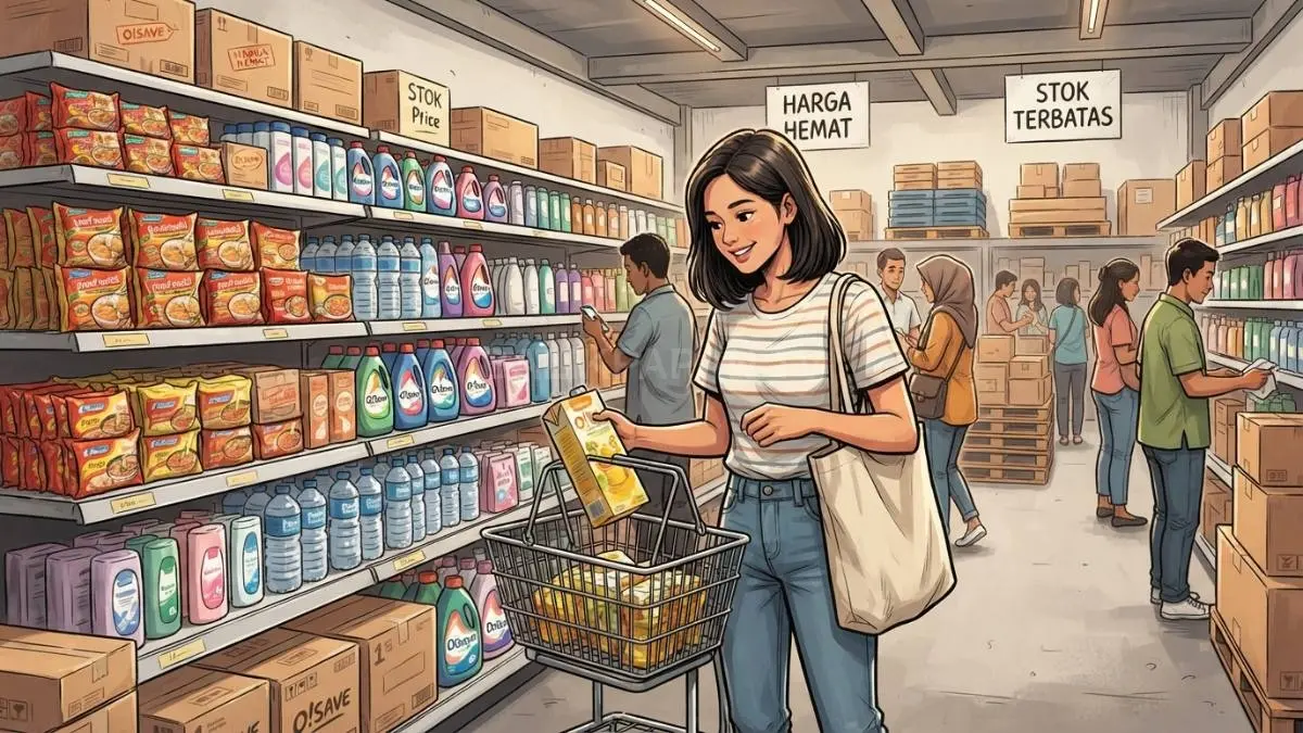 O!Save mengusung konsep hard discount dengan harga rendah, pilihan produk terbatas, dan operasional efisien. [BTV:AI]