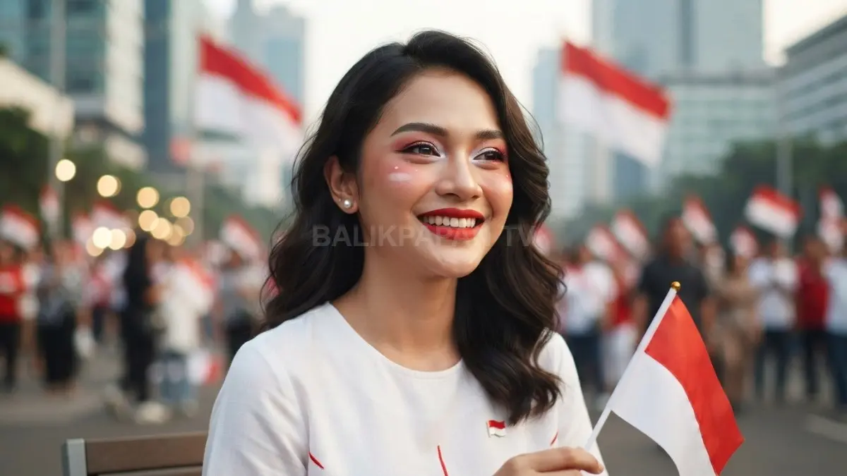 Riasan merah putih tampil segar dan ekspresif, cocok merayakan HUT RI dengan sentuhan warna nasional yang seimbang. (BTV/AI)